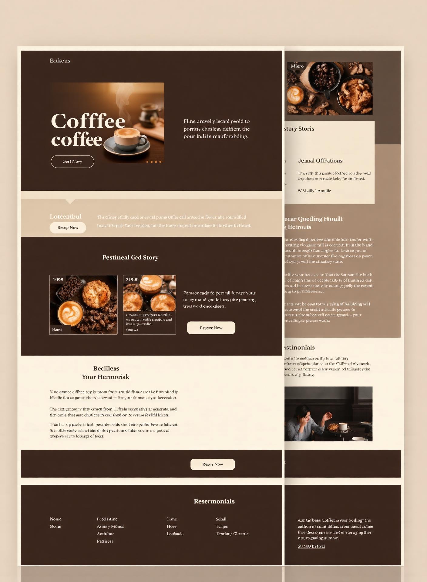 Urban Coffee homepage showcase