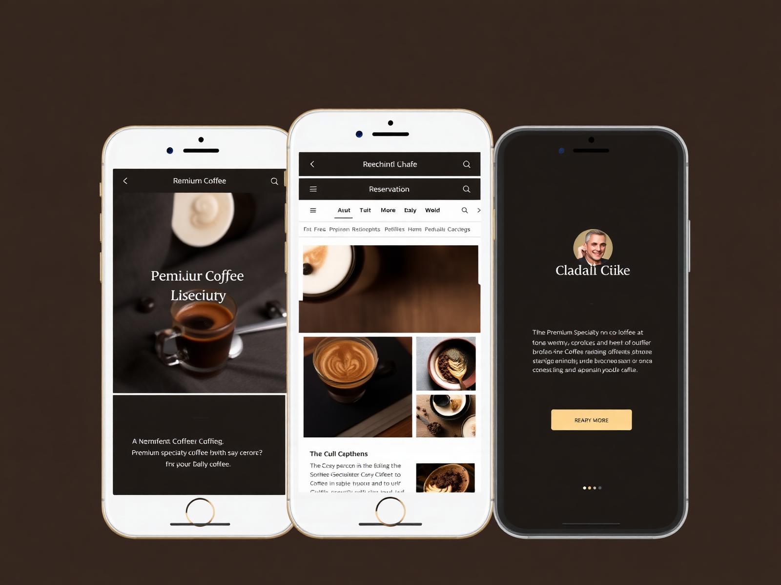 Urban Coffee mobile responsive showcase